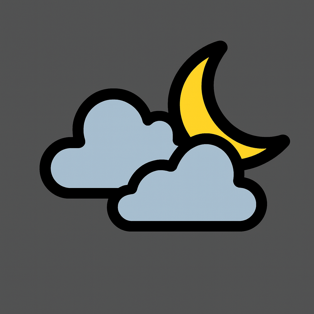 mostly cloudy